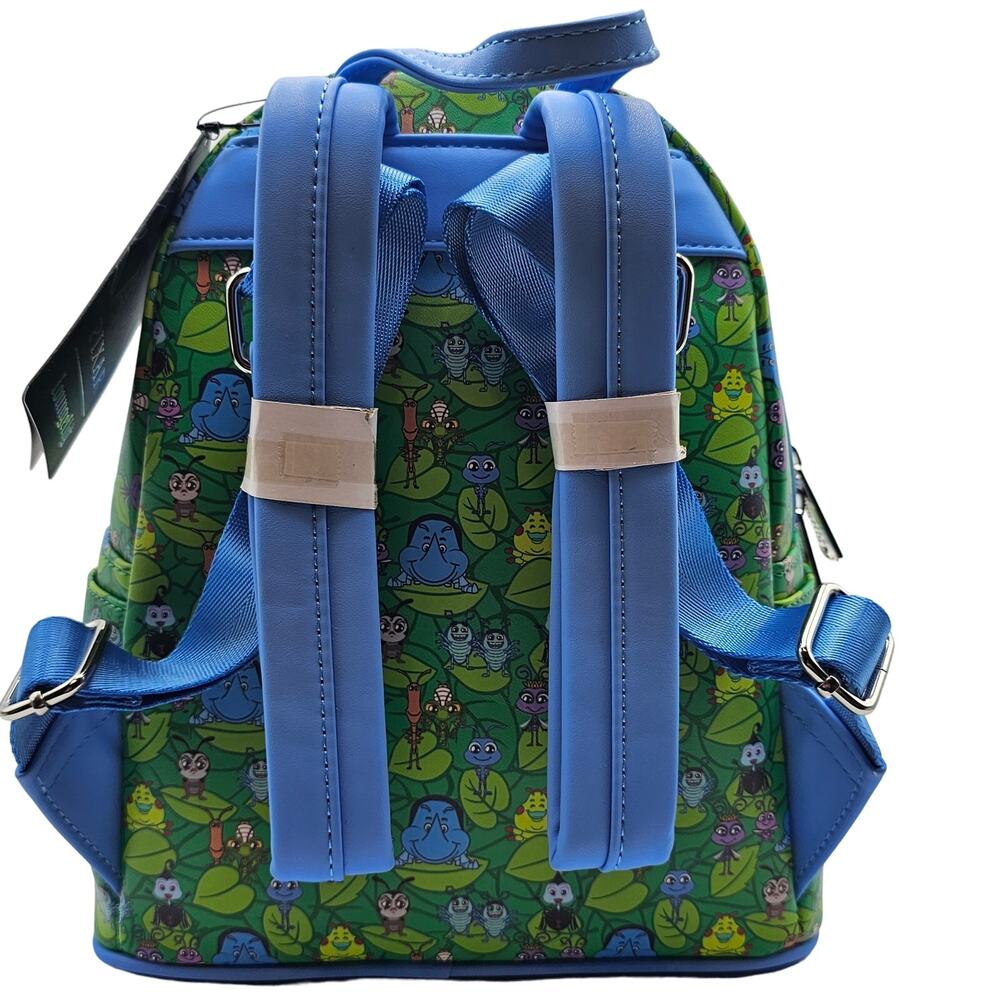 Loungefly X Pixar Disney A Bug's Life Green Mini Backpack Character Flik Dot NEW - Picture 6 of 9